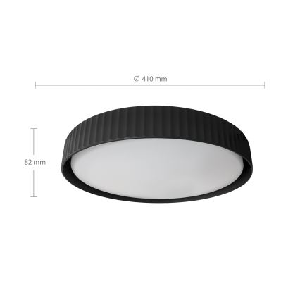 Brilagi - reguliuojamas LED lubinis šviestuvas LUCIA LED/48W/230V 3000-6500K skersmuo 41 cm juodas + nuotolinio valdymo pultas