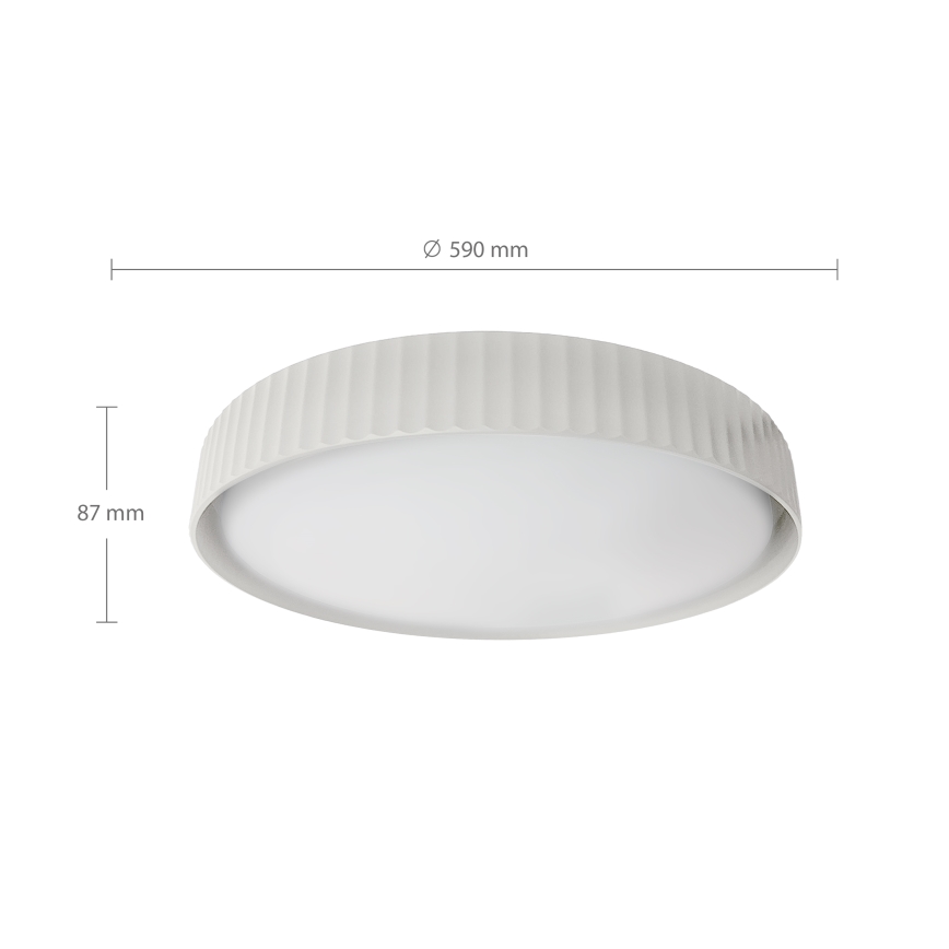 Brilagi - reguliuojamas LED lubinis šviestuvas LUCIA LED/60W/230V 3000-6500K Ø 59 cm baltas + nuotolinis valdymas