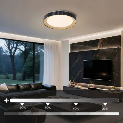 Brilagi - reguliuojamas LED lubų šviestuvas NEXO LED/48W/230V 3000-6000K juodas skersmuo 43 cm + nuotolinis valdymas