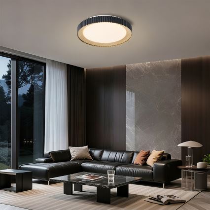 Brilagi - reguliuojamas LED lubų šviestuvas NEXO LED/48W/230V 3000-6000K juodas skersmuo 43 cm + nuotolinis valdymas