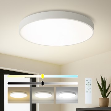 Brilagi - Dimeriuojamas LED lubų šviestuvas POOL SMART LED/100W/230V 3000-6000K skersmuo 80 cm Wi-Fi Tuya balta + nuotolinio valdymo pultas