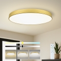 Brilagi - dimeriuojamas LED lubų šviestuvas POOL SMART LED/128W/230V 3000-6000K 100 cm auksinis Wi-Fi Tuya + nuotolinis valdymas