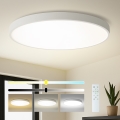 Brilagi - dimeriuojamas LED lubų šviestuvas POOL SMART LED/180W/230V 3000-6000K skersmuo 120 cm Wi-Fi Tuya baltas + nuotolinio valdymo pultas