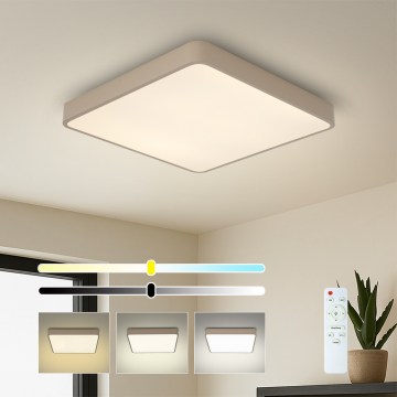 BRILAGI - dimeriuojamas LED lubų šviestuvas POOL SQUARE LED/36W/230V 3000-6000K 40x40 cm smėlio spalvos + nuotolinis valdymas