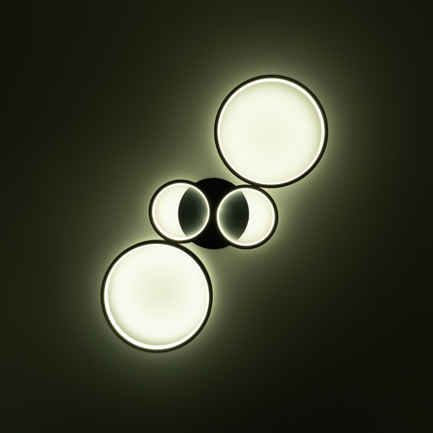 Brilagi - dimeriuojamas LED lubinis šviestuvas RINGO LED/34W/230V 3000-6000K 28x78 cm juodas + nuotolinis valdiklis