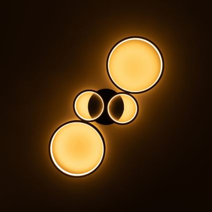 Brilagi - dimeriuojamas LED lubinis šviestuvas RINGO LED/34W/230V 3000-6000K 28x78 cm juodas + nuotolinis valdiklis