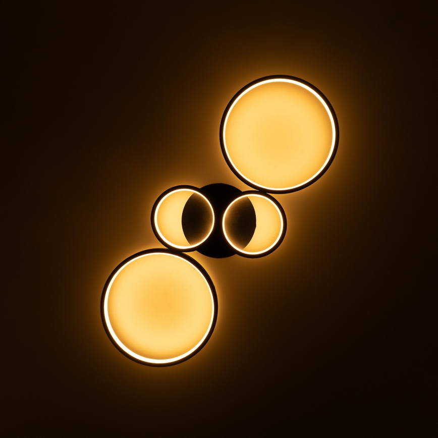 Brilagi - dimeriuojamas LED lubinis šviestuvas RINGO LED/34W/230V 3000-6000K 28x78 cm juodas + nuotolinis valdiklis