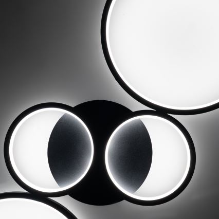 Brilagi - dimeriuojamas LED lubinis šviestuvas RINGO LED/34W/230V 3000-6000K 28x78 cm juodas + nuotolinis valdiklis