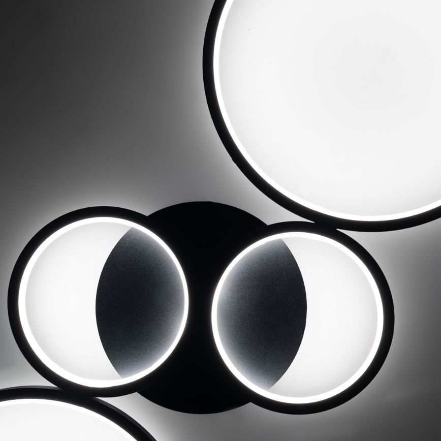 Brilagi - dimeriuojamas LED lubinis šviestuvas RINGO LED/34W/230V 3000-6000K 28x78 cm juodas + nuotolinis valdiklis