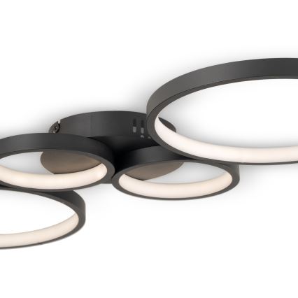 Brilagi - dimeriuojamas LED lubinis šviestuvas RINGO LED/34W/230V 3000-6000K 28x78 cm juodas + nuotolinis valdiklis