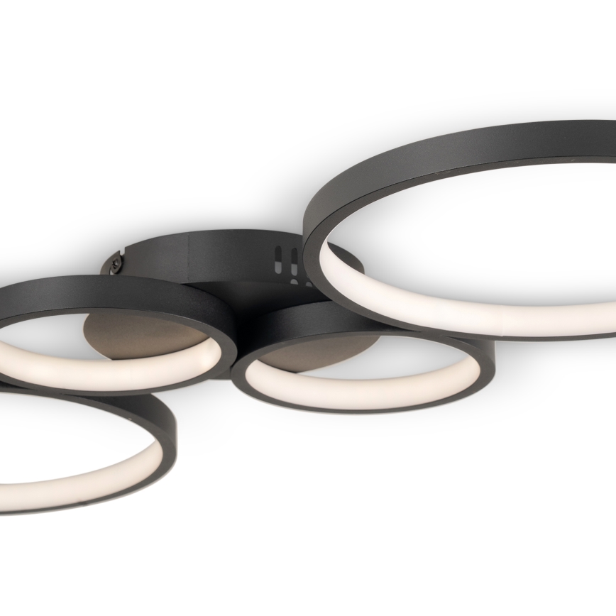 Brilagi - dimeriuojamas LED lubinis šviestuvas RINGO LED/34W/230V 3000-6000K 28x78 cm juodas + nuotolinis valdiklis