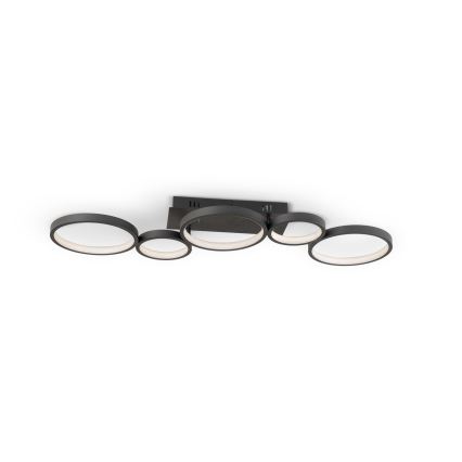Brilagi - Reguliuojamo ryškumo LED lubinis šviestuvas RINGO LED/34W/230V 3000-6000K 28x84 cm juodas + nuotolinis pultelis