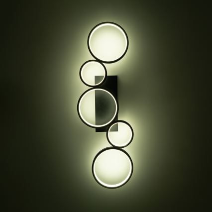 Brilagi - Reguliuojamo ryškumo LED lubinis šviestuvas RINGO LED/34W/230V 3000-6000K 28x84 cm juodas + nuotolinis pultelis