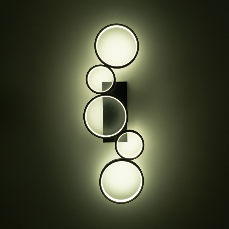 Brilagi - Reguliuojamo ryškumo LED lubinis šviestuvas RINGO LED/34W/230V 3000-6000K 28x84 cm juodas + nuotolinis pultelis