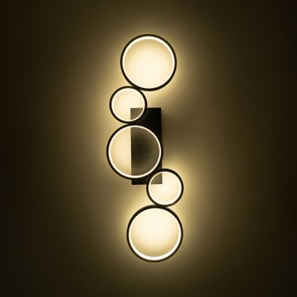 Brilagi - Reguliuojamo ryškumo LED lubinis šviestuvas RINGO LED/34W/230V 3000-6000K 28x84 cm juodas + nuotolinis pultelis