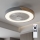 Brilagi - dimeriuojamas LED lubų šviestuvas su ventiliatoriumi LED/38W/230V 3000-6500K 3000-6500K skersmuo 50 cm pilka/ąžuolas + nuotolinis valdymas