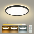 Brilagi - dimeriuojamas LED lubų šviestuvas ULTRA SLIM LED/24W/230V 2700-6500K skersmuo 42 cm juodas + nuotolinis valdymas