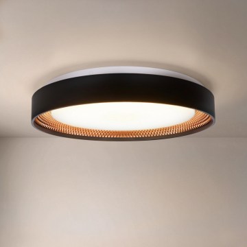 Brilagi - dimeriuojamas LED lubų šviestuvas WALDO LED/48W/230V 3000-6500K skersmuo 40 cm juoda/auksinė + nuotolinio valdymo pultas
