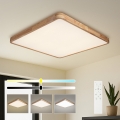 BRILAGI - Dimeriuojamas LED lubų šviestuvas WOODLINE SQUARE LED/100W/230V 3000-6000K ąžuolas 80x80 cm + nuotolinis pultas