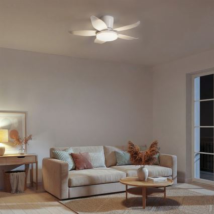 Brilagi - Pritemdomas LED lubinis ventiliatorius LED/32W/230V skersmuo 95 cm balta + nuotolinis valdymas