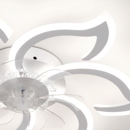 Brilagi - LED reguliuojamas lubinis ventiliatorius LED/34W/230V 3000-6500K skersmuo 83 cm balta + nuotolinis valdymas