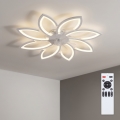 Brilagi - Dimeriuojamas LED lubų ventiliatorius LED/43W/230V 3000-6500K skersmuo 90 cm baltas + nuotolinio valdymo pultas
