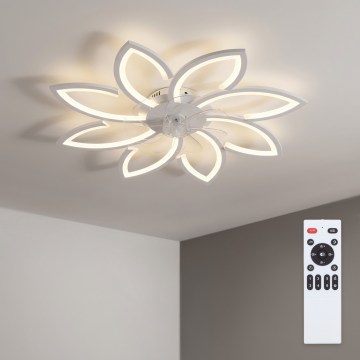 Brilagi - Dimeriuojamas LED lubų ventiliatorius LED/43W/230V 3000-6500K skersmuo 90 cm baltas + nuotolinio valdymo pultas