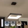BRILAGI - Dimeriuojamas LED pakabinamas šviestuvas ant kabelio FALCON II LED/80W/230V 3000-6500K 40x40 cm juodas + nuotolinis valdymas