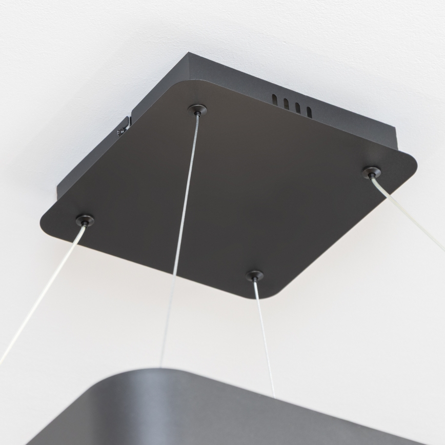 Brilagi - Dimeriuojama liustra ant troselio FALCON II LED/125W/230V 3000-6500K 60x60 cm juoda + nuotolinis valdymas