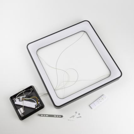 Brilagi - Dimeriuojama liustra ant troselio FALCON II LED/125W/230V 3000-6500K 60x60 cm juoda + nuotolinis valdymas