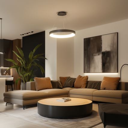 Brilagi - LED dimeriuojamas pakabinamas šviestuvas ant laido FALCON II LED/99W/230V 3000-6500K skers. 60 cm juodas + nuotolinis valdymas