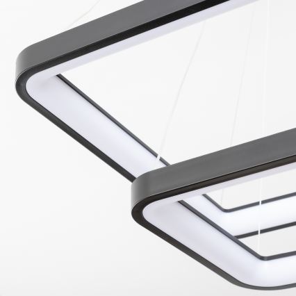 Brilagi - LED reguliuojamas liustras ant laido FALCON SLIM LED/78W/230V 3000-6500K 50x50 cm juodas + nuotolinis pultas