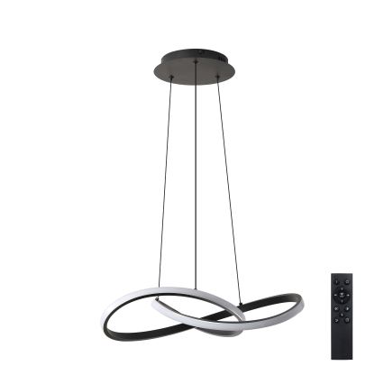 Brilagi - Dimeriuojamas pakabinamas LED šviestuvas su laidu INFINITY LED/55W/230V 3000-6000K 50x50 cm juodas + nuotolinis valdymas