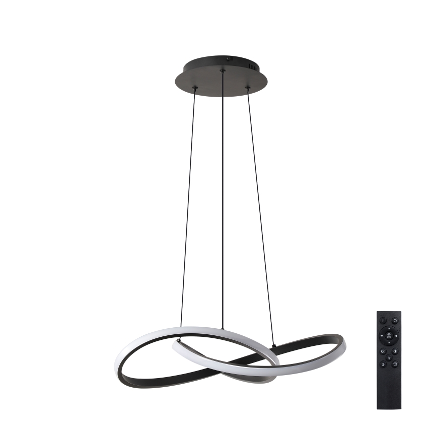 Brilagi - Dimeriuojamas pakabinamas LED šviestuvas su laidu INFINITY LED/55W/230V 3000-6000K 50x50 cm juodas + nuotolinis valdymas