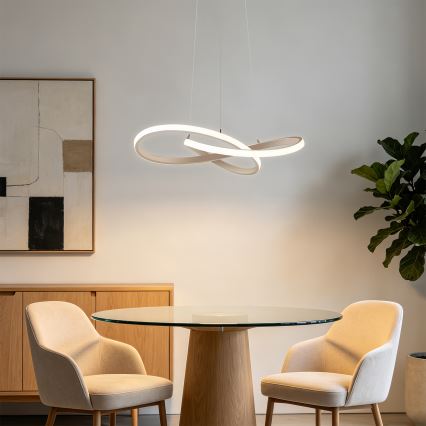 Brilagi - reguliuojamas LED pakabinamas šviestuvas ant laido INFINITY LED/55W/230V 3000-6000K 50x50 cm smėlinis + nuotolinis valdymas
