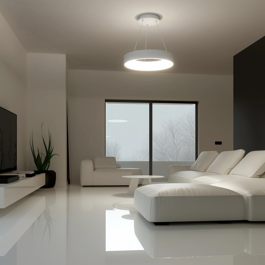 Brilagi - reguliuojamas LED pakabinamas šviestuvas ant laido FALCON LED/40W/230V 3000-6500K skersmuo 45 cm baltas + su nuotoliniu valdymu