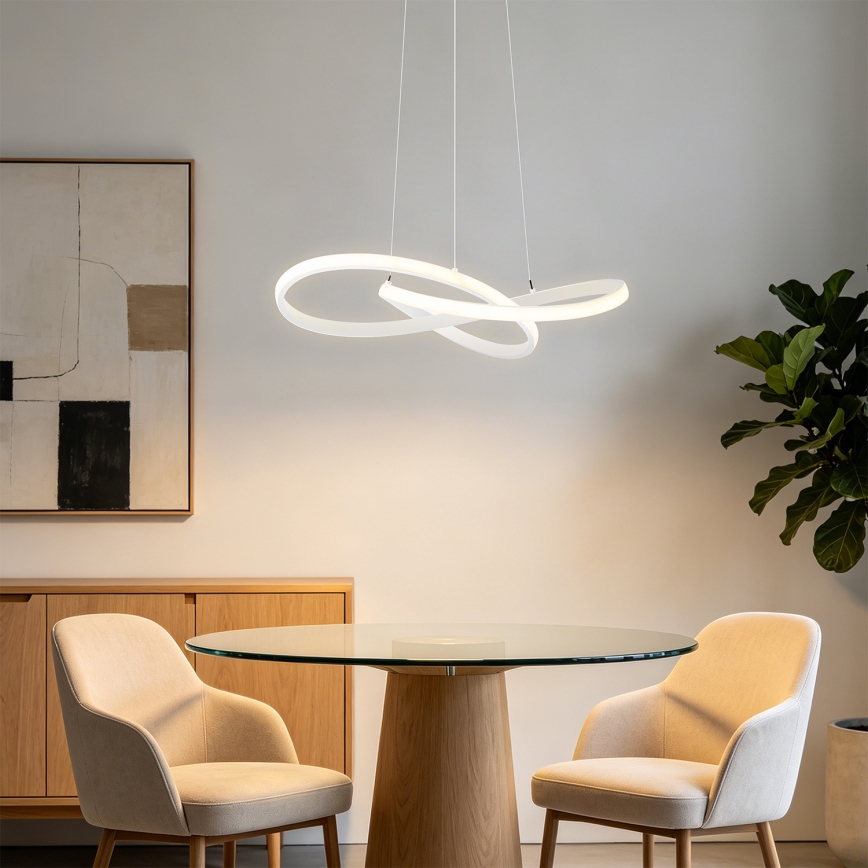 BRILAGI - reguliuojamas LED pakabinamas šviestuvas ant laido INFINITY LED/55W/230V 3000-6000K 50x50 cm balta + nuotolinis valdymas