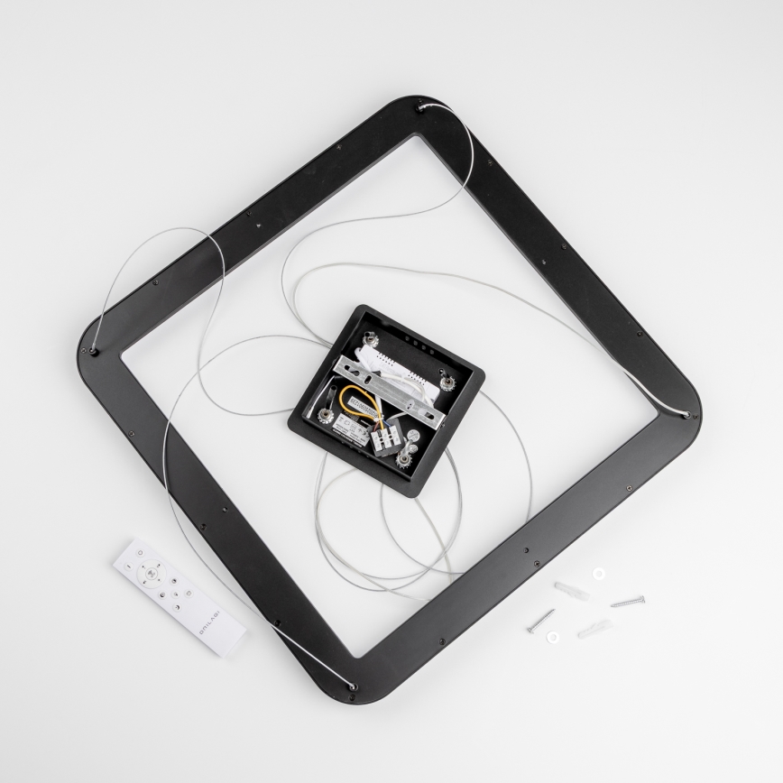 Brilagi - reguliuojamas LED pakabinamas šviestuvas ant laido FALCON SLIM LED/50W/230V 3000-6500K 50x50 cm juodas + nuotolinis valdymas