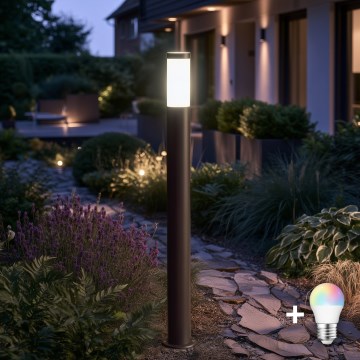 BRILAGI - Dimeriuojamas LED RGBW lauko šviestuvas ELIA 1xE27/6,5W/230V 2700-6500K IP44 Wi-Fi 100 cm antracitas