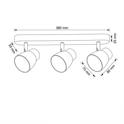 Brilagi - Dimeriuojamas LED RGBW taškinis šviestuvas NUGGET 3xGU10/4,8W/230V juoda/auksinė