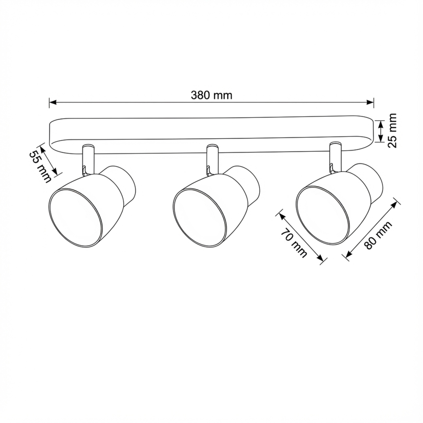 Brilagi - Dimeriuojamas LED RGBW taškinis šviestuvas NUGGET 3xGU10/4,8W/230V juoda/auksinė