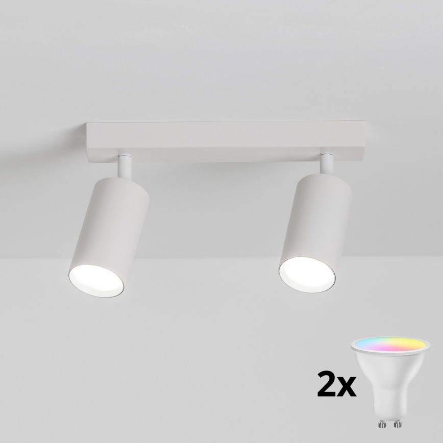 Brilagi - dimeriuojamas LED RGBW taškinis šviestuvas SELE 2xGU10/6,5W/230V 2700-6500K baltas
