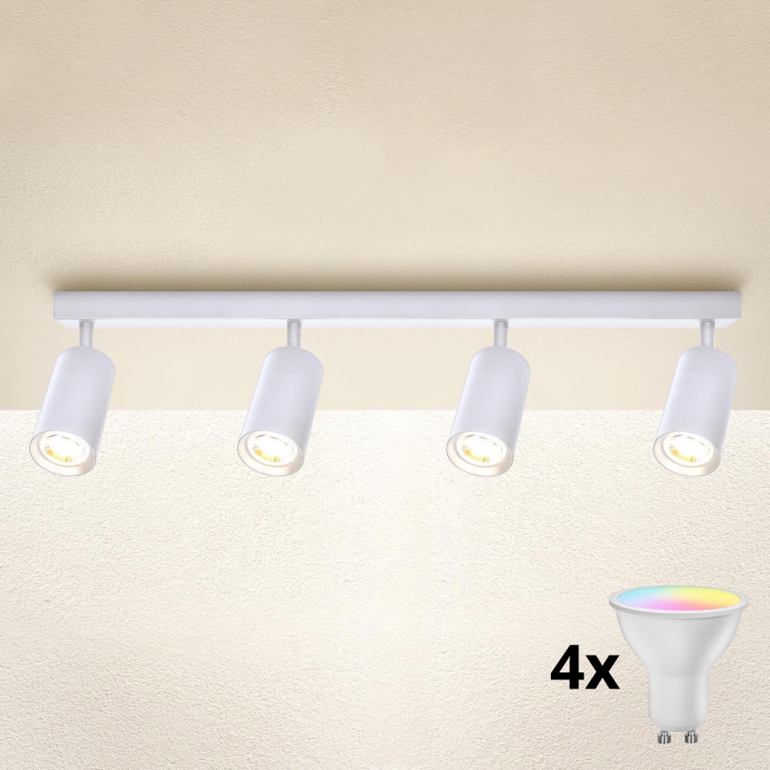 Brilagi - dimeriuojamas LED RGBW taškinis šviestuvas SELE 4xGU10/6,5W/230V 2700-6500K baltas