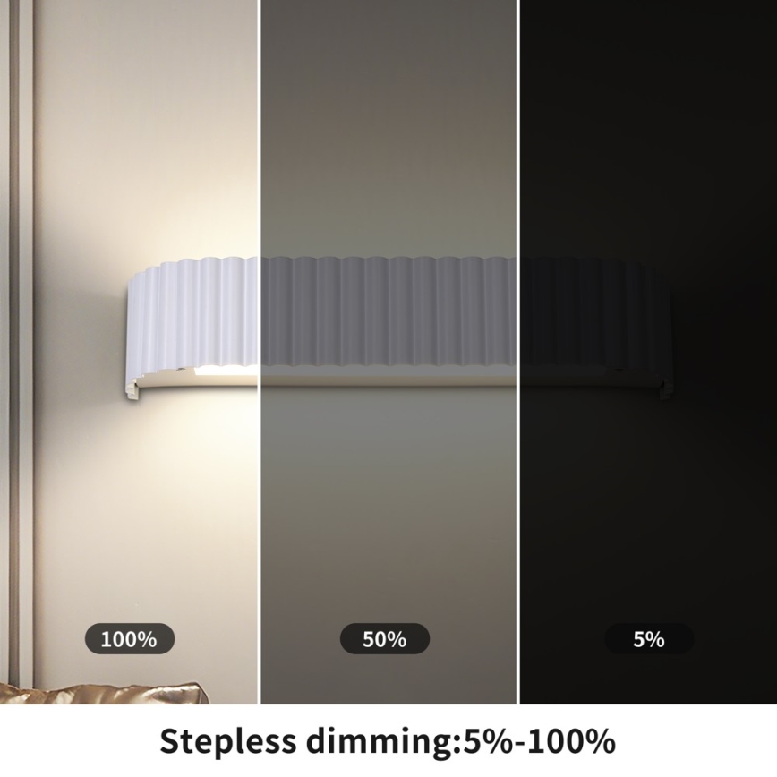 BRILAGI - reguliuojamas LED sieninis šviestuvas FALCON MODERN LED/14W/230V 3000-6000K 40 cm balta + nuotolinis valdymas