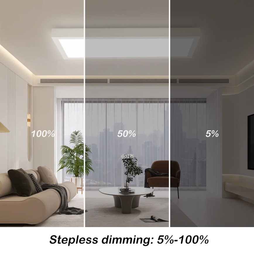 Brilagi - Dimeriuojamas LED vonios kambario lubų šviestuvas FRAME SMART LED/30W/230V 30x60 cm 3000-6000K IP44 baltas + nuotolinio valdymo pultas