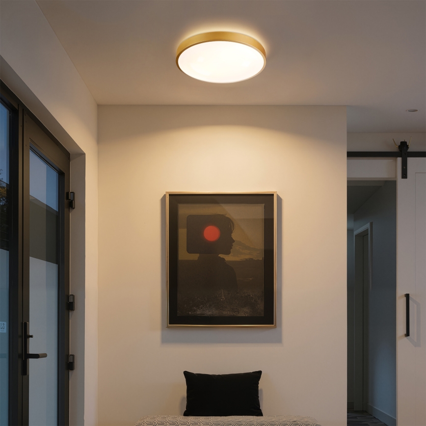 Brilagi - dimeriuojamas LED lubinis šviestuvas GLASS POOL DOUBLE LED/48W/230V 3000-6000K 40 cm auksinis + nuotolinio valdymo pultas