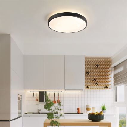 Brilagi - Reguliuojamas LED lubinis šviestuvas GLASS POOL DOUBLE LED/48W/230V 3000-6000K 40 cm juodas + su nuotoliniu pulteliu