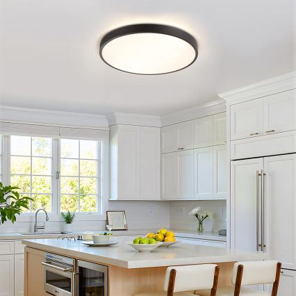 Brilagi - pritemdomas LED lubinis šviestuvas GLASS POOL DOUBLE LED/60W/230V 3000-6000K 50 cm juodas + nuotolinis pultas