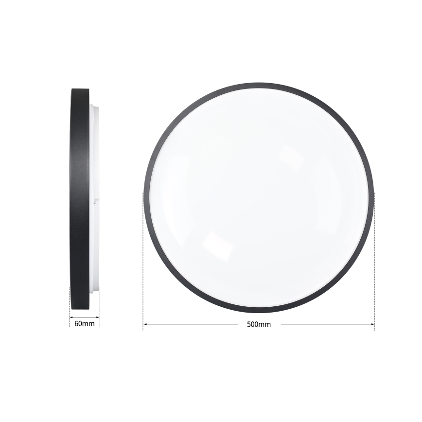 Brilagi - pritemdomas LED lubinis šviestuvas GLASS POOL DOUBLE LED/60W/230V 3000-6000K 50 cm juodas + nuotolinis pultas