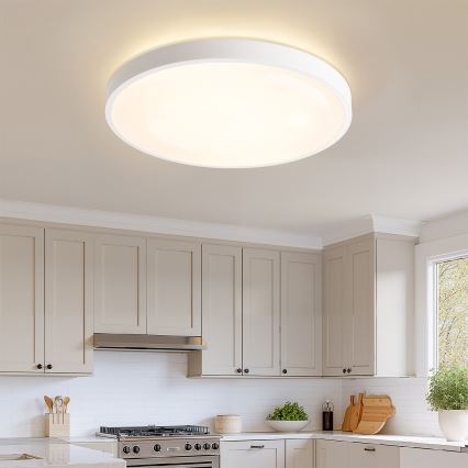 Brilagi - reguliuojamas LED lubinis šviestuvas GLASS POOL DOUBLE LED/80W/230V 3000-6000K 60 cm balta + nuotolinio valdymo pultas